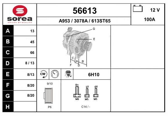 56613